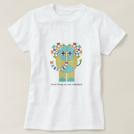 Modern olifant Quilt Patroon afspelen T-shirt