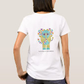 Modern olifant Quilt Patroon afspelen T-shirt (Achterkant)