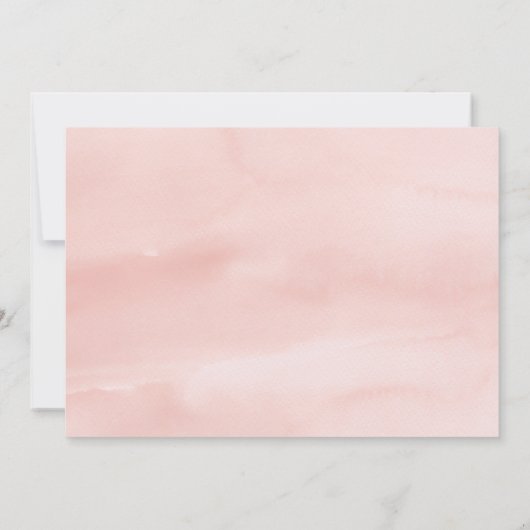 Modern Olifant Roze Bloemen Meisje Baby shower Kaart (Achterkant)