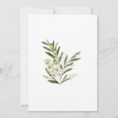 Modern olijfgroen bewaar de datum kaart (Achterkant)