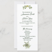 Modern Olijfgroen huwelijksprogramma (Voorkant)