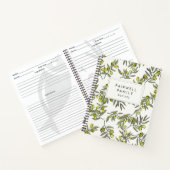 Modern olijfpatroon Familie Recepten Koken Notitieboek (Binnen)