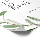 Modern Olijftak Guestbook Bord Poster (Hoek)