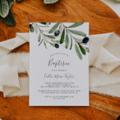 Modern Olive Branch Baptisme Kaart