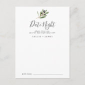 Modern Olive Branch Date Night Idea Kaarten (Voorkant)