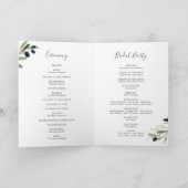 Modern Olive Branch Folded Wedding Programma (Binnen)