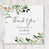 Modern Olive Branch Hartelijk dank Bedankjes Labels (Voorkant)