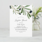 Modern Olive Branch Lingerie Shower Kaart (Staand voorkant)