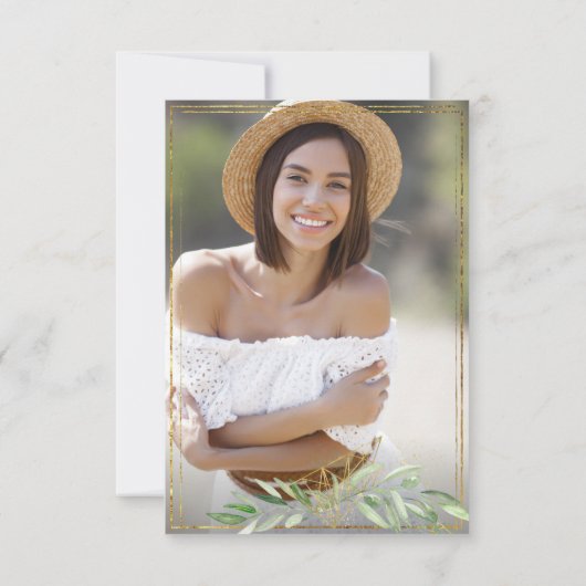 Modern Olive Branch Nursing School Afstuderen Kaart (Achterkant)