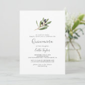 Modern Olive Branch Quinceañera Kaart (Staand voorkant)