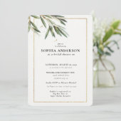Modern Olive Branch Vrijgezellenfeest Kaart (Staand voorkant)