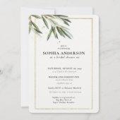 Modern Olive Branch Vrijgezellenfeest Kaart (Voorkant)