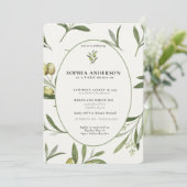 Modern Olive Branch Vrijgezellenfeest Kaart (Staand voorkant)