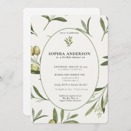 Modern Olive Branch Vrijgezellenfeest Kaart