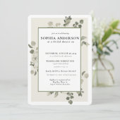 Modern Olive Branch Vrijgezellenfeest Kaart (Staand voorkant)