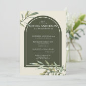 Modern Olive Branch Vrijgezellenfeest Kaart (Staand voorkant)