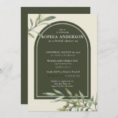 Modern Olive Branch Vrijgezellenfeest Kaart (Voorkant / Achterkant)