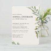 Modern Olive Branch Vrijgezellenfeest Kaart (Staand voorkant)