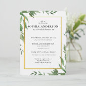 Modern Olive Branch Vrijgezellenfeest Kaart (Staand voorkant)