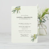 Modern Olive Branch Vrijgezellenfeest Kaart (Staand voorkant)