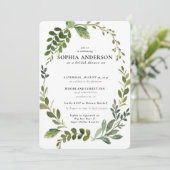 Modern Olive Branch Vrijgezellenfeest Kaart (Staand voorkant)