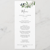 Modern Olive Branch Weddenrenmenu Menu (Voorkant)