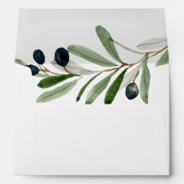 Modern Olive Branch Wedding Invitation Envelop