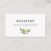 Modern Olive filiaaltrouwkaart Informatiekaartje (Voorkant)