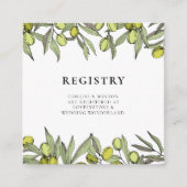 Modern Olive filiaaltrouwkaart Informatiekaartje (Voorkant)