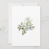 Modern Olive Floral Vrijgezellenfeest Kaart (Achterkant)