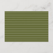 Modern Olive Green Advice voor de Afstuderen Informatiekaartje (Achterkant)