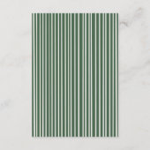 Modern Olive Green Bachelorette Weekend Details Informatiekaartje (Achterkant)