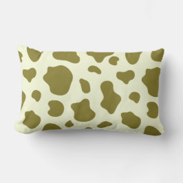 Modern Olive Green Cow Print Kussen