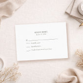 Modern Olive Green Custom Photo Wedding RSVP Card Kaartje