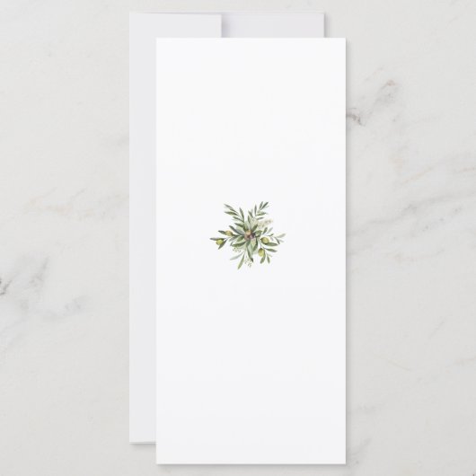 Modern Olive Green Dinner Menu (Achterkant)