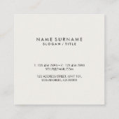 Modern Olive Green Linen Elegant Gold Monogram Vierkante Visitekaartje (Achterkant)