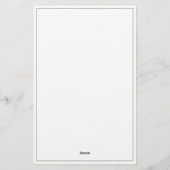 Modern Olive Green Minimalist Elegant Monogram Briefpapier (Achterkant)