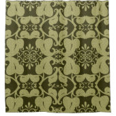 Modern Olive Green Pattern Douchegordijn (Voorkant)