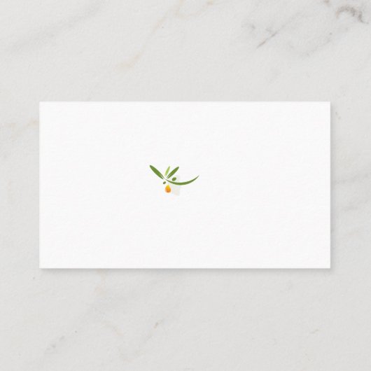 Modern Olive Green Plaatskaartje (Achterkant)