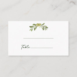 Modern Olive Green Plaatskaartje