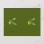 Modern Olive Green RSVP Uitnodiging Briefkaart (Achterkant)