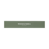 Modern Olive Green Wedding Belly Band Uitnodigingen Wikkel (Vlak)