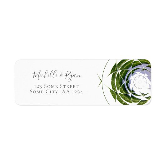 Modern Olive Leaves Weddenschap Label (Voorkant)