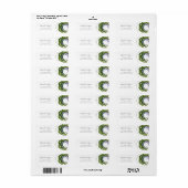 Modern Olive Leaves Weddenschap Label (Full Sheet)