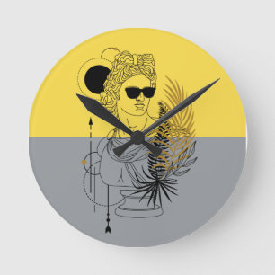 Modern Olympic God Apollo Colorblock Ronde Klok