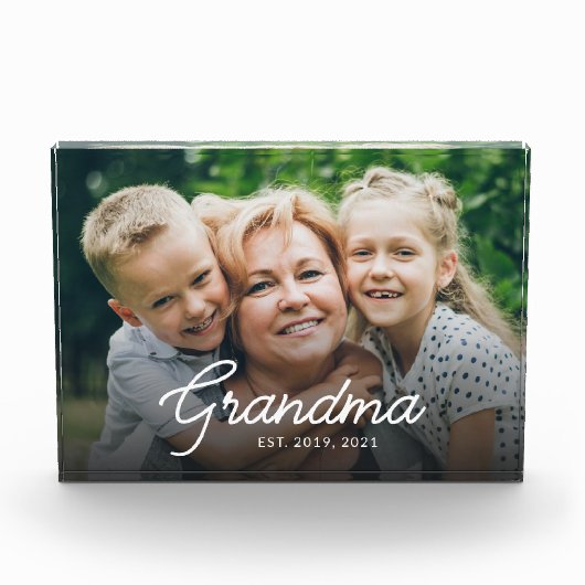 Modern Oma Opgericht Script Foto (Voorkant)