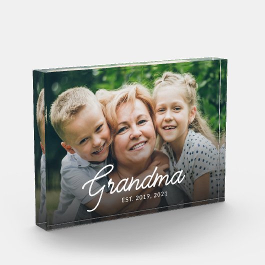 Modern Oma Opgericht Script Foto (Links)