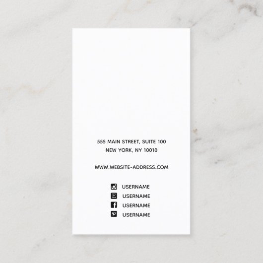 Modern Ombre Abstracte Waterverf Visitekaartje (Achterkant)