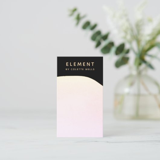 Modern Ombre Abstracte Waterverf Visitekaartje (Staand voorkant)