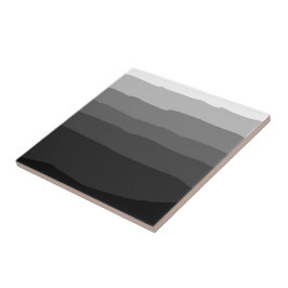 Modern Ombre Black Grey White Shaded Color Block Tegeltje